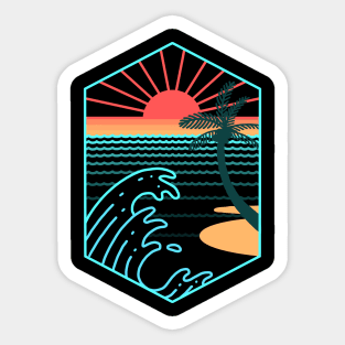 Summer waves Sticker